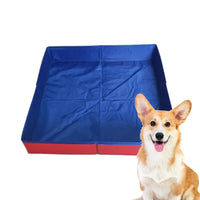 Mini piscina plegable para perros pequeños y cachorros — 50×50 cm, sin inflar