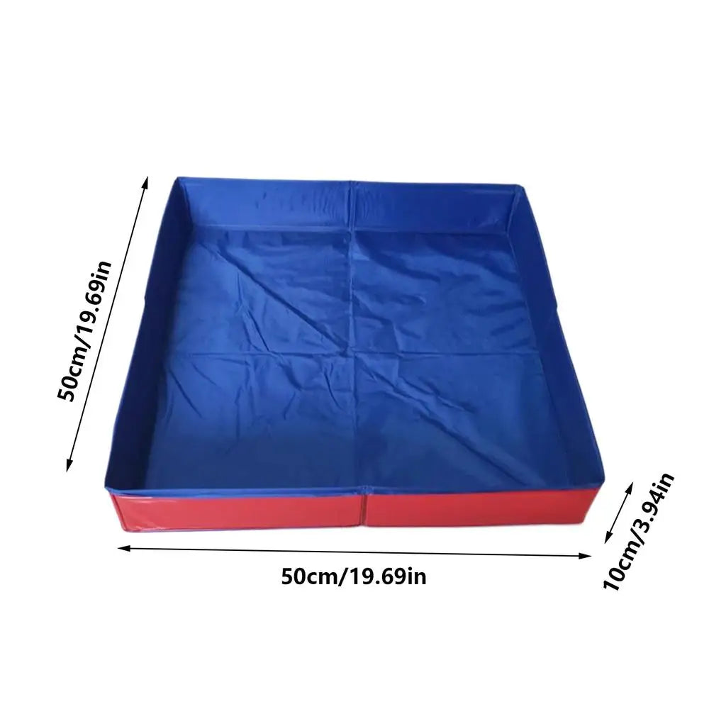 Mini piscina plegable para perros pequeños y cachorros — 50×50 cm, sin inflar