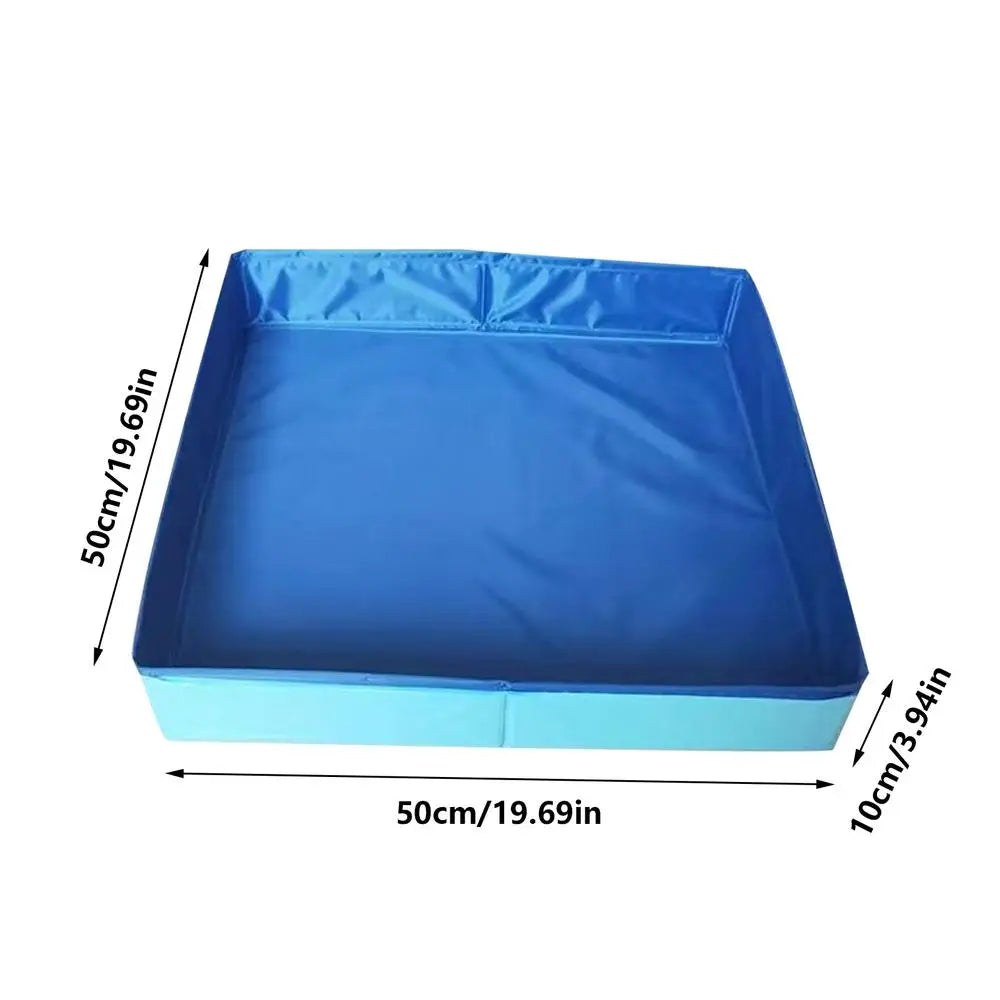 Mini piscina plegable para perros pequeños y cachorros — 50×50 cm, sin inflar