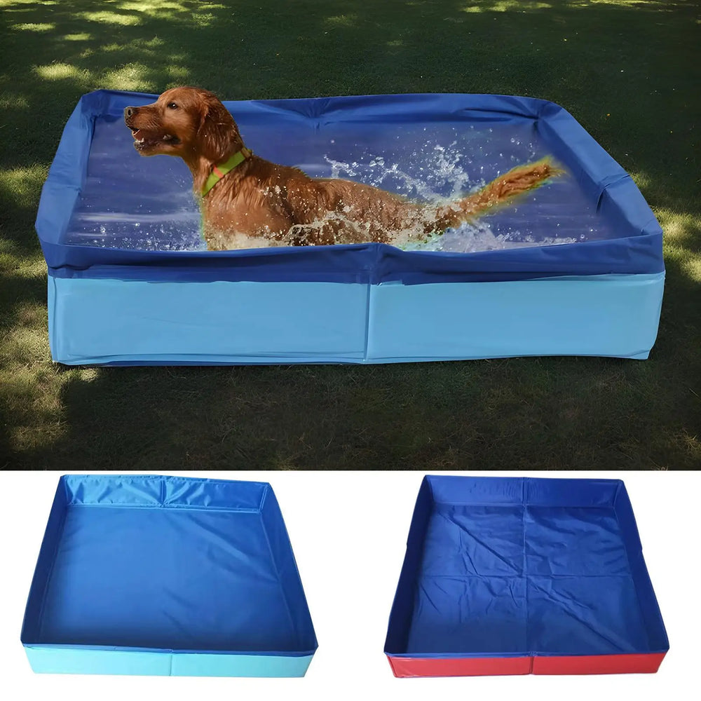 Mini piscina plegable para perros pequeños y cachorros — 50×50 cm, sin inflar