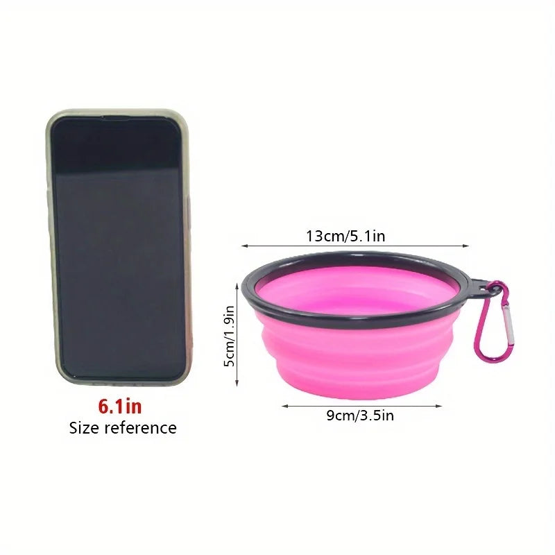 Cuenco plegable de viaje para perros — agua y comida en cualquier sitio